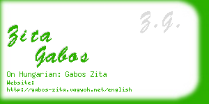 zita gabos business card